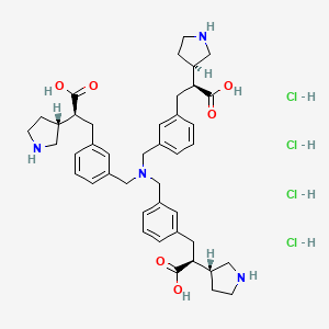 Chemical structure of Muvalaplin tetrahydrochloride