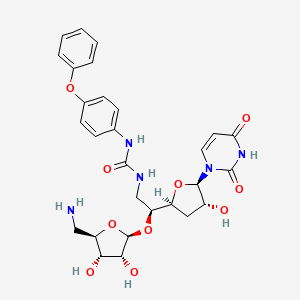 Chemical structure of Cbz-D-Glu(Bn)-Gly-Gly-Gly-Gly