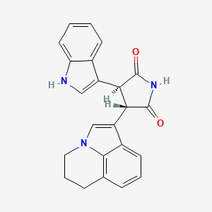 Chemical structure of (3S,4S)-Tivantinib