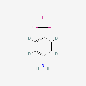 Chemical structure of 4-(Trifluoromethyl)aniline-d4