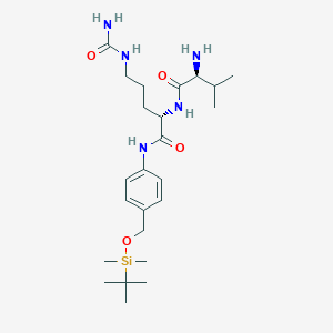 Chemical structure of Val-Cit-PAB-OSBT