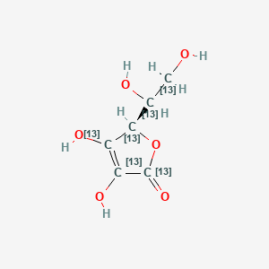 Chemical structure of L-Ascorbic acid-13C6-1