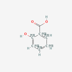 Chemical structure of Salicylic acid-13C6