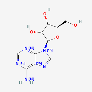 Chemical structure of Adenosine-15N5