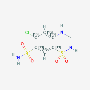 Chemical structure of Hydrochlorothiazide-13C6