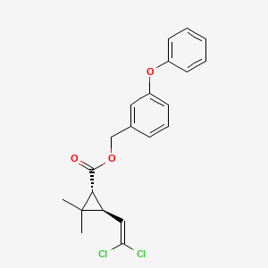 Chemical structure of trans-Permethrin