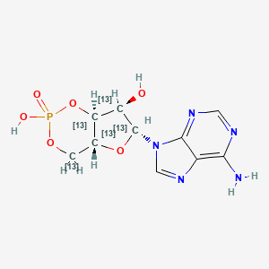 Chemical structure of Cyclic AMP-13C5