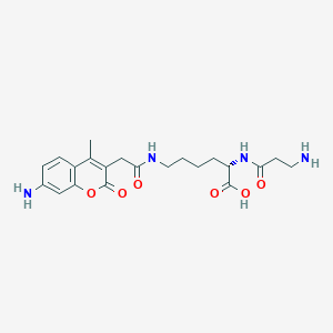 Chemical structure of β-Ala-Lys(AMCA)