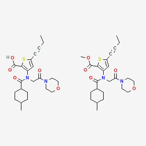 Chemical structure of Sulfo-Cyanine7 NHS ester TEA