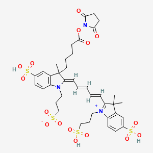 Chemical structure of Alexa fluor 647 NHS ester TEA