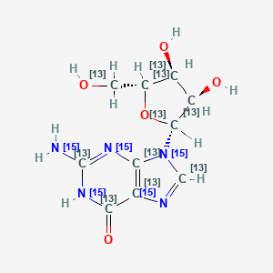 Chemical structure of Guanosine-13C10,15N5