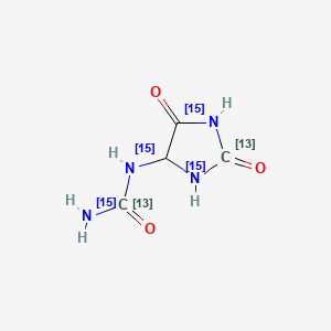 Chemical structure of Allantoin-13C2,15N4
