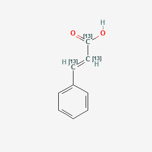 Chemical structure of Cinnamic acid-13C3