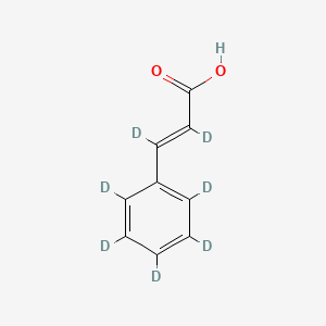 Chemical structure of trans-Cinnamic acid-d7