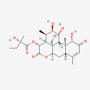 Chemical structure of (+)-Glaucarubinone
