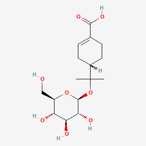 Chemical structure of Oleuropeic acid 8-O-glucoside