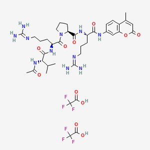 Chemical structure of Ac-VRPR-AMC TFA