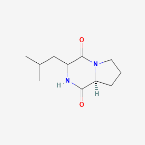 Chemical structure of Cyclo(L-Leu-D-Pro)