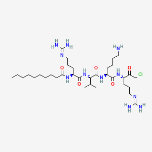 Chemical structure of DEC-RVRK-CMK TFA