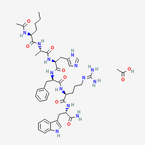Chemical structure of Acetyl hexapeptide-1 acetate