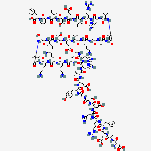 Chemical structure of Aβ1-14-εK-KKK-MvF5 Th acetate