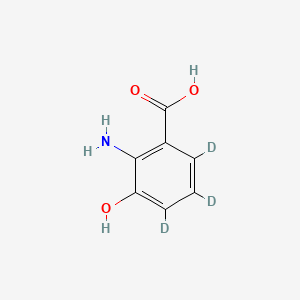 Chemical structure of 3-Hydroxyanthranilic acid-d3