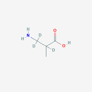 Chemical structure of 3-Amino-2-methylpropanoic acid-d3