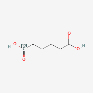Chemical structure of Adipic acid-13C