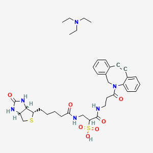 Chemical structure of DBCO-Sulfo-Link-biotin TEA