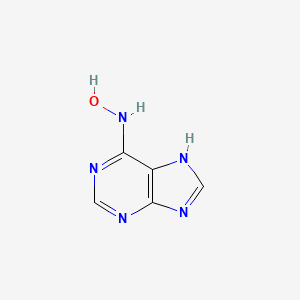 Chemical structure of 6-Hydroxyaminopurine