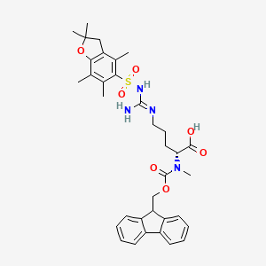Chemical structure of Fmoc-N-Me-D-Arg(Pbf)-OH