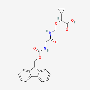 Chemical structure of Fmoc-Gly-NH-CH2-O-Cyclopropane-CH2COOH