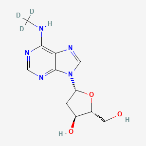 Chemical structure of 2'-Deoxy-N-methyladenosine-d3