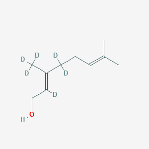 Chemical structure of Geraniol-d6 (Major)