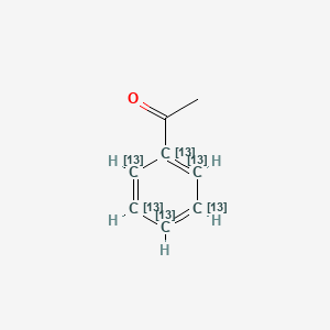 Chemical structure of Acetophenone-13C6