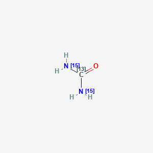 Chemical structure of Urea-13C,15N2