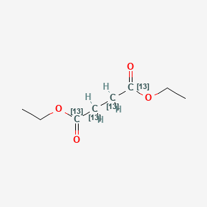 Chemical structure of Diethyl succinate-13C4