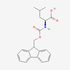 Chemical structure of Fmoc-leucine