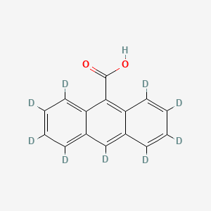 Chemical structure of Anthracene-9-carboxylic acid-d9