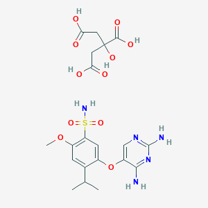 Chemical structure of Gefapixant citrate