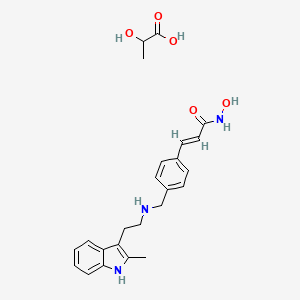 Chemical structure of Panobinostat lactate