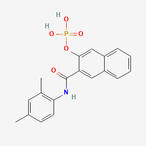 Chemical structure of Naphthol AS-MX phosphate