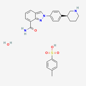 Chemical structure of Niraparib tosylate hydrate