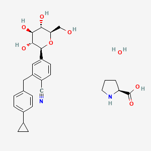 Chemical structure of Velagliflozin proline hydrate