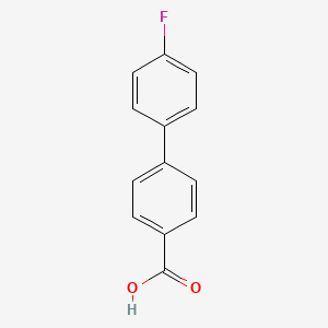 Chemical structure of 4-(4-Fluorophenyl)benzoic acid