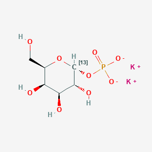 Chemical structure of Galactose 1-phosphate-13C potassium