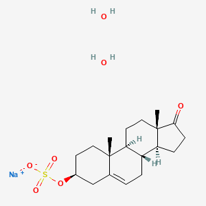 Chemical structure of Dehydroepiandrosterone sulfate-d6 sodium dihydrate