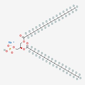 Chemical structure of 1,2-Dipalmitoyl-sn-glycerol 3-phosphate-d62 sodium