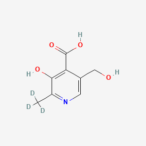 Chemical structure of 4-Pyridoxic acid-d3