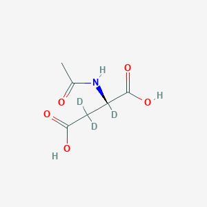 Chemical structure of N-Acetyl-L-aspartic acid-d3